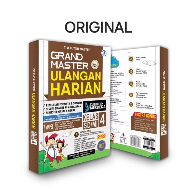Jual Buku Ulangan Harian Kurikulum Merdeka SD Kelas 4 Grand Master ...