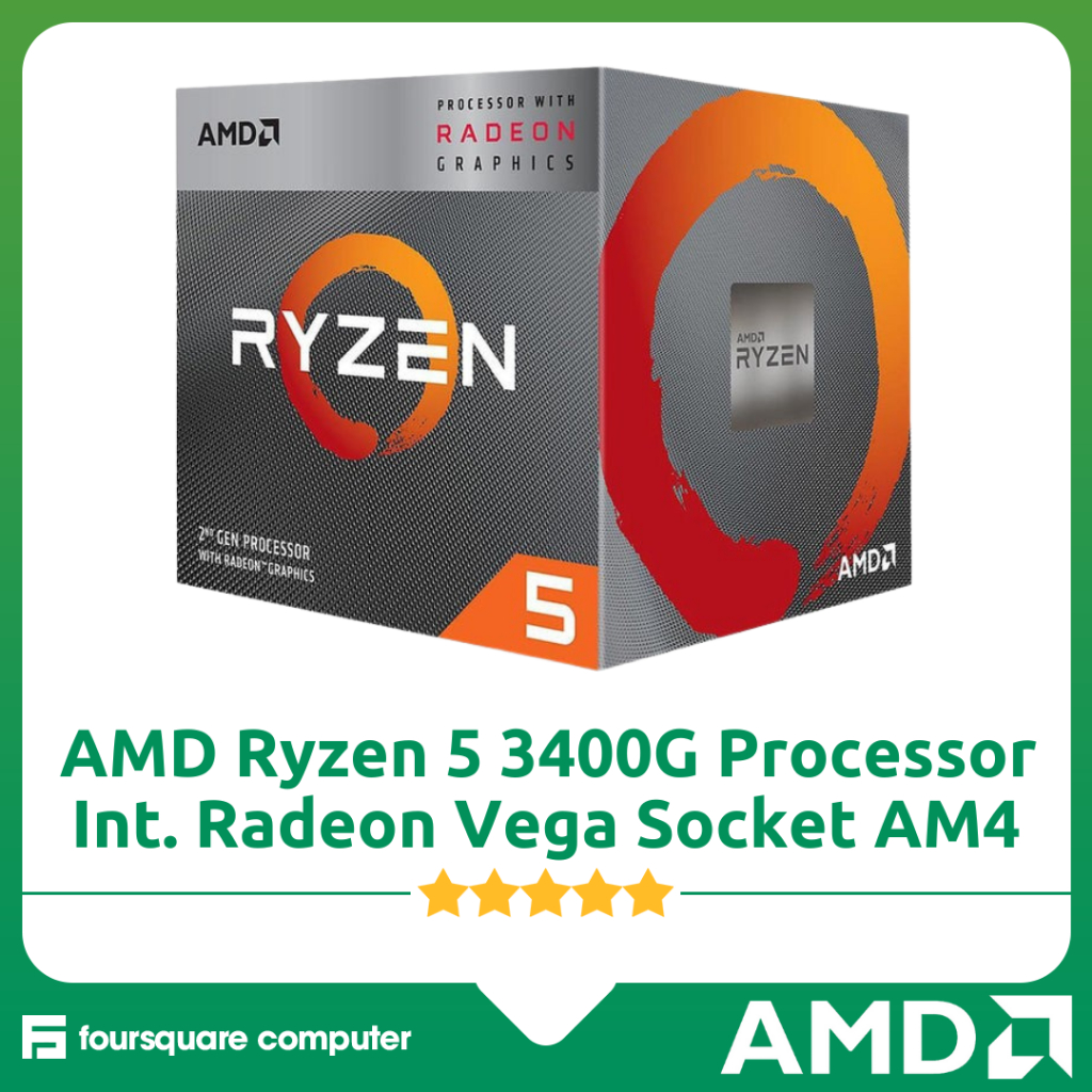 AMD Ryzen 3400G Processor AM4 BOX TRAY Garansi Resmi