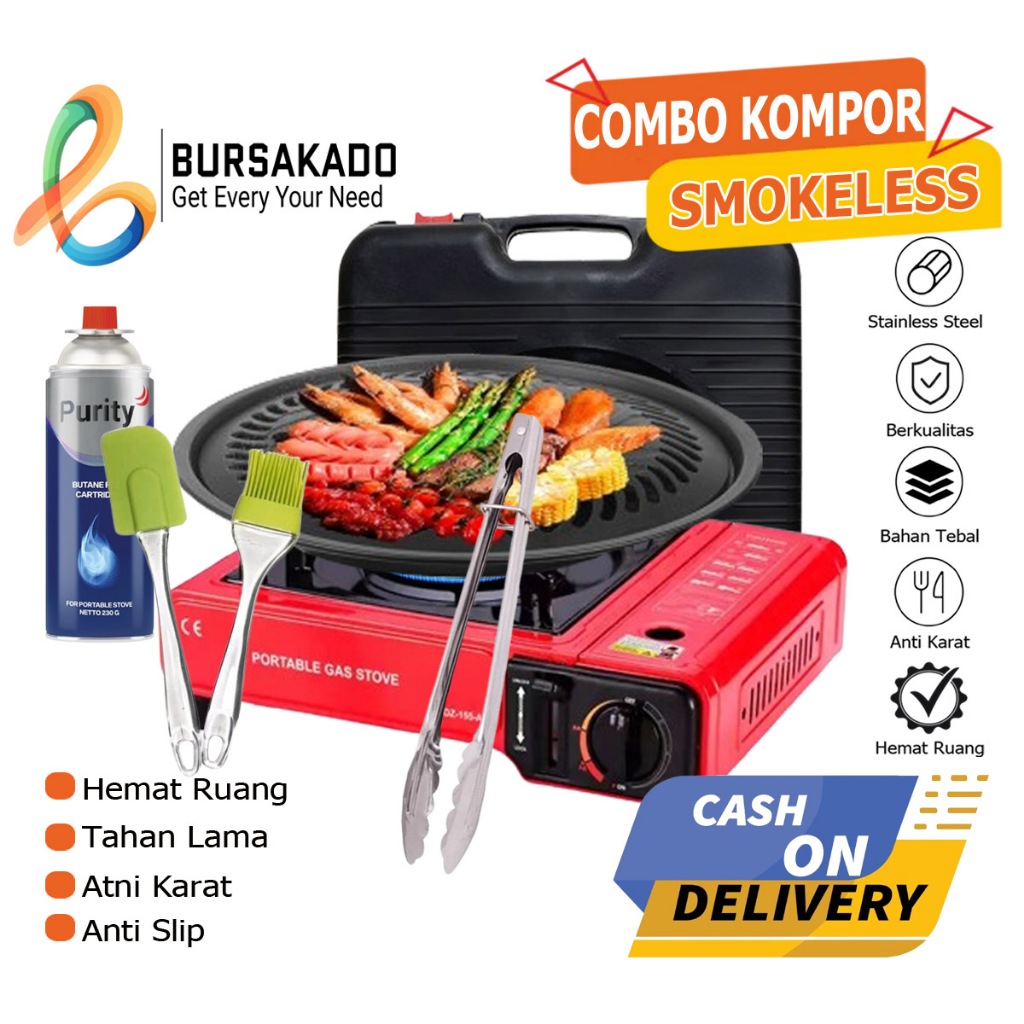 Jual Paket Combo Kompor Portable in Plus Barberque Grill