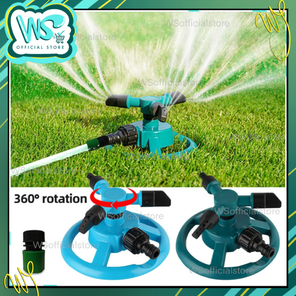 [TaffHOME] PENYIRAM TANAMAN OTOMATIS PUTAR 360 -  3 SPRINKLER / CABANG SPRAY