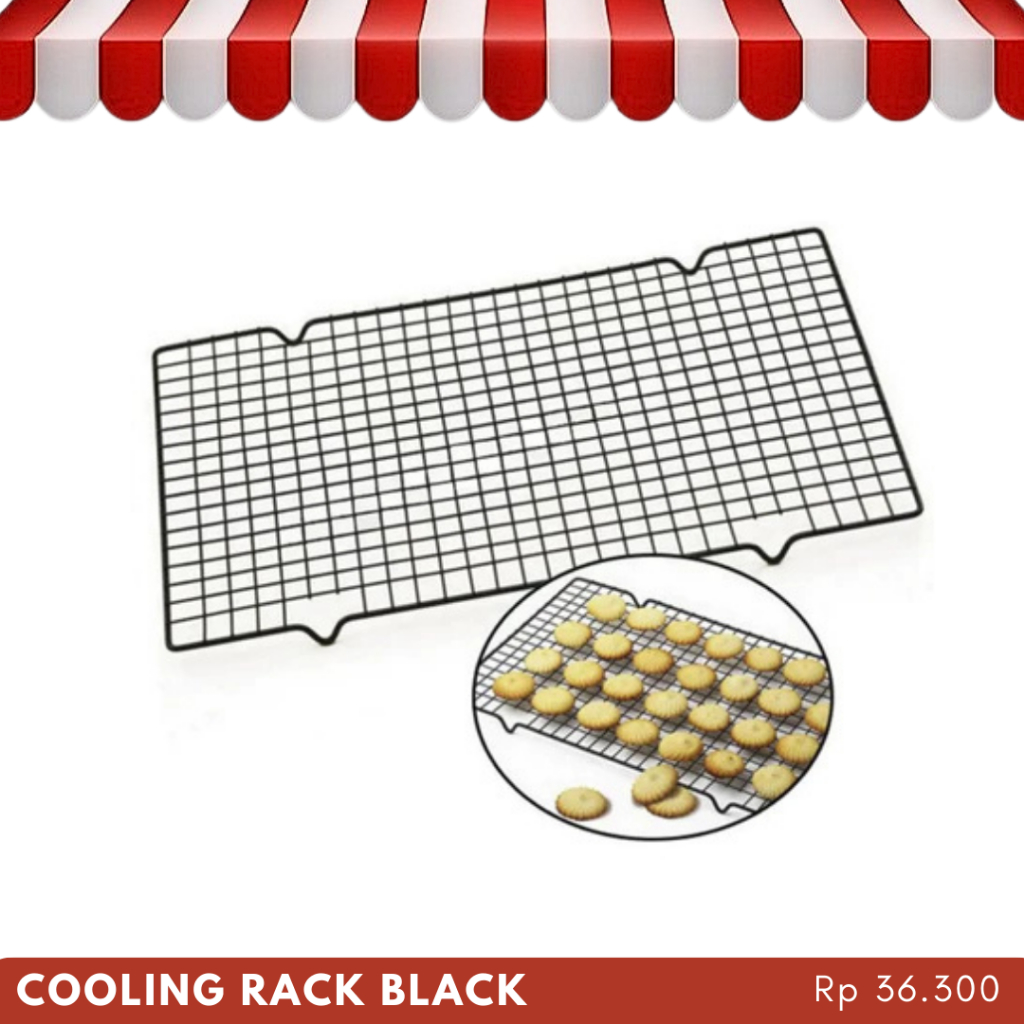 Jual Cooling Rack Black Tatakan Kue Cake Single Rak Pendingin Biscuit ...