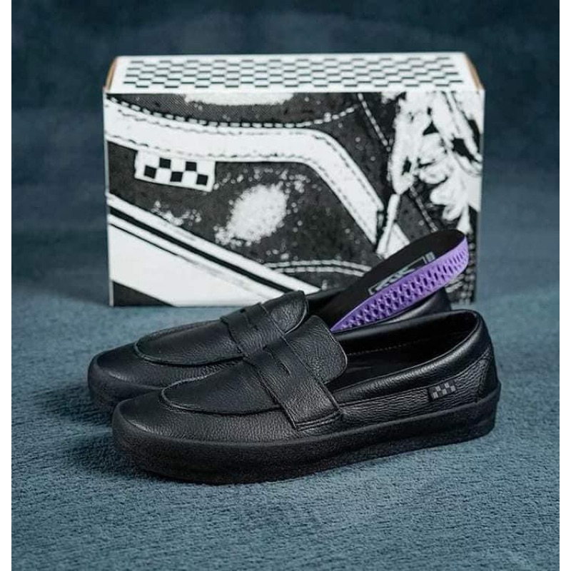 Vans Slip On Loafers Jual VANS SLIP-ON LOAFER SKATE BLACK