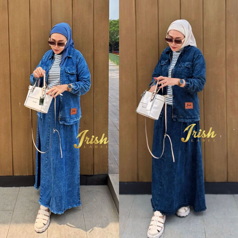 Jual AYESHA SET ROK JEANS BY IRISH LABEL | Shopee Indonesia