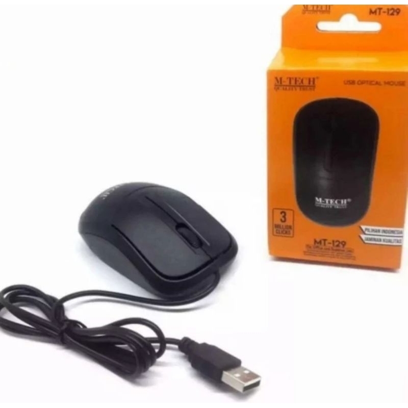Jual mouse mtech usb 129 optical mouse standar | Shopee Indonesia
