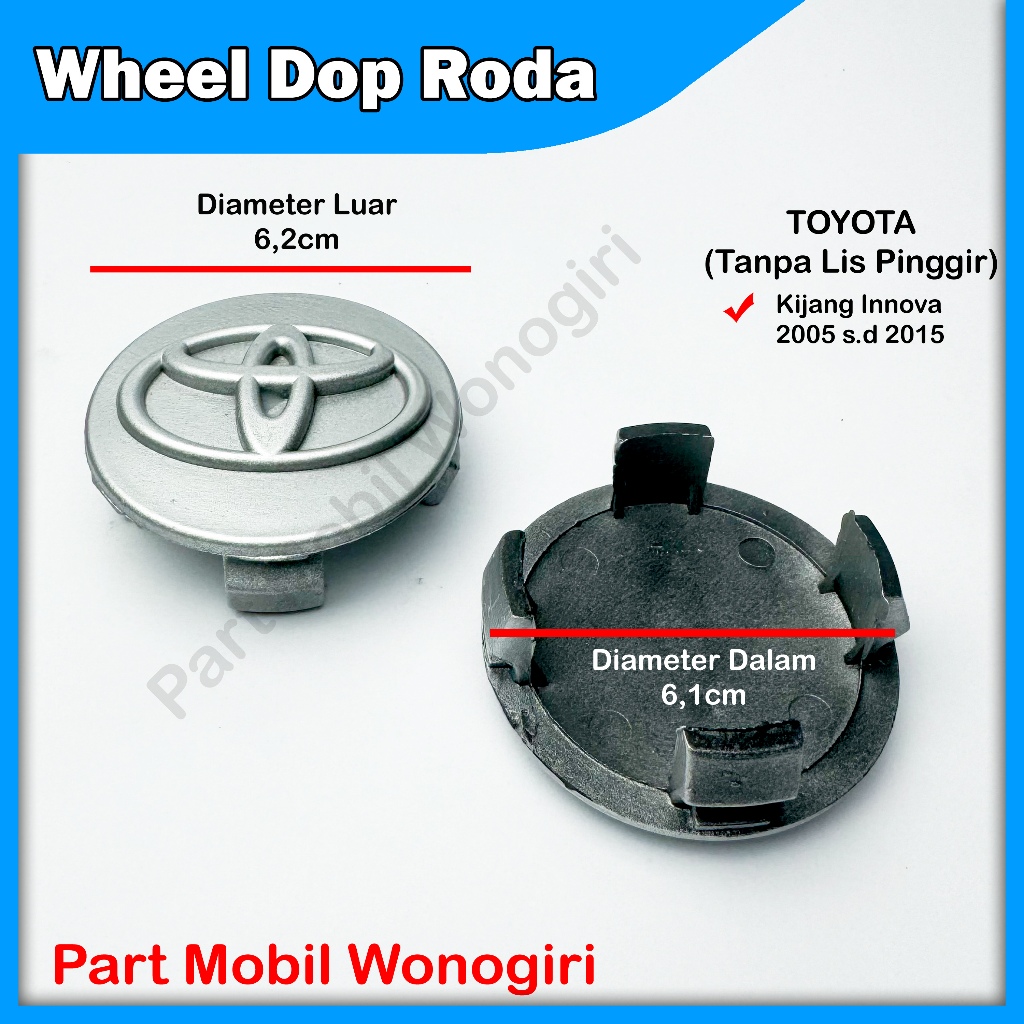 Jual Tutup Roda As Tengah Velg Wheel Dop Toyota Innova kijang inova ...