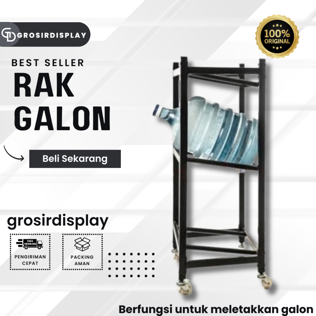 Jual Tempat 1 Set Swalayan Display Rak Galon 3 Susun Rak Besi Tebal ...
