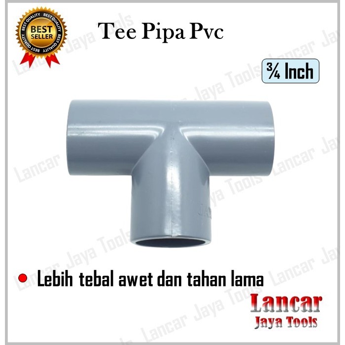 Jual Tee Pipa Pvc 1/2 Inch Sambungan Fitting Leter Te T / Tee 3/4 PVC ...