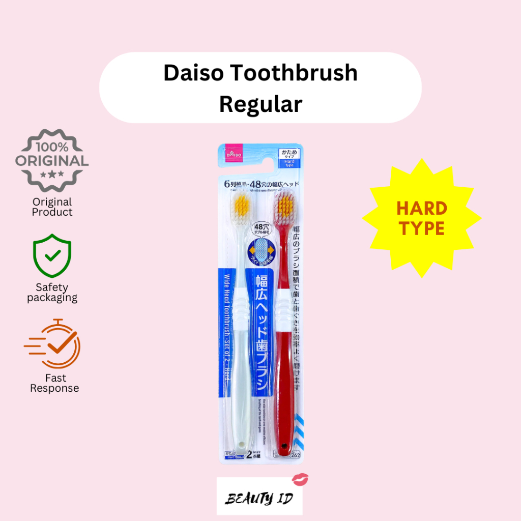 Jual [READY] Daiso Toothbrush Regular Hard Type - Sikat Gigi Daiso Set ...
