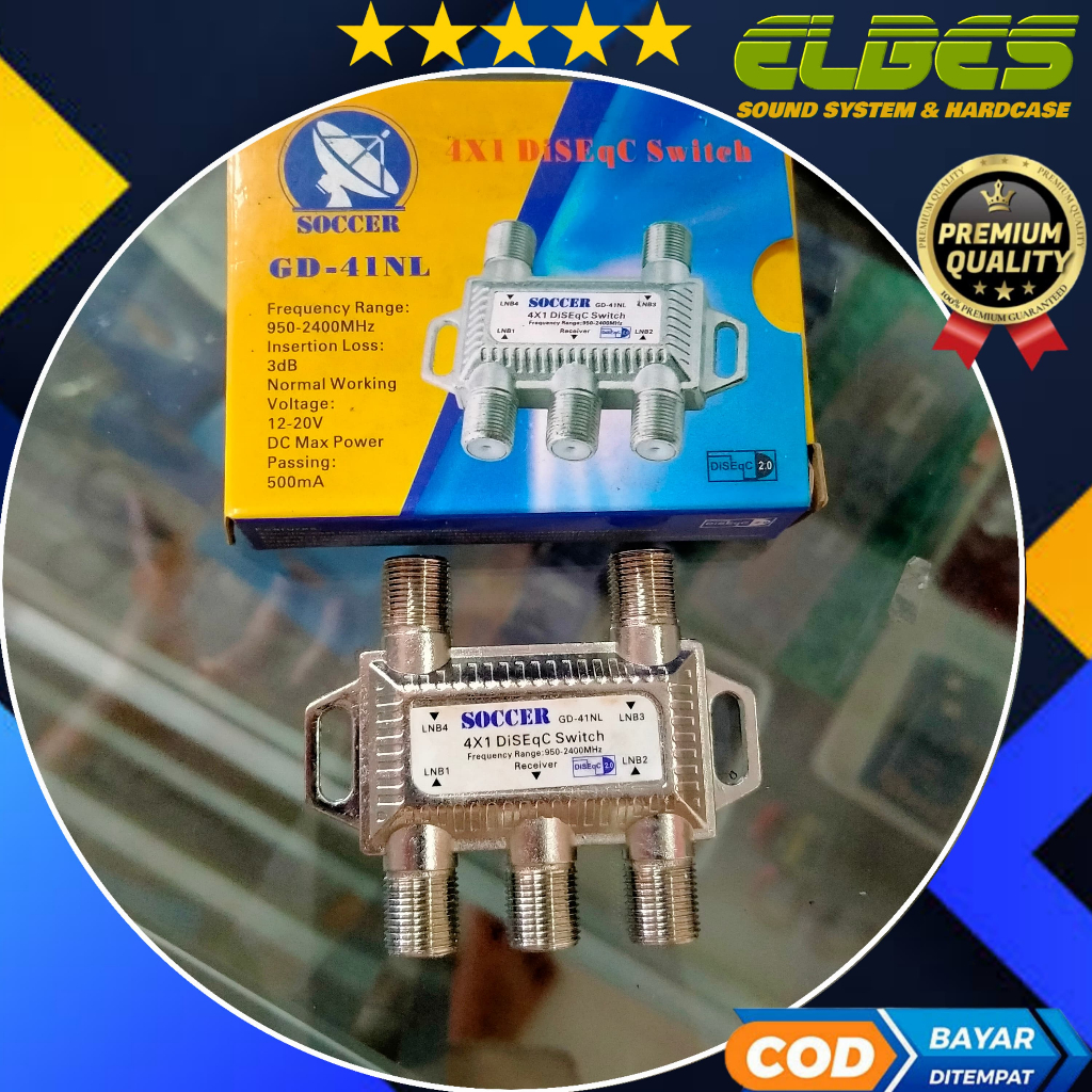Jual SWIT DISEQC LNB 4X1 SOCCER GD-41NL | Shopee Indonesia