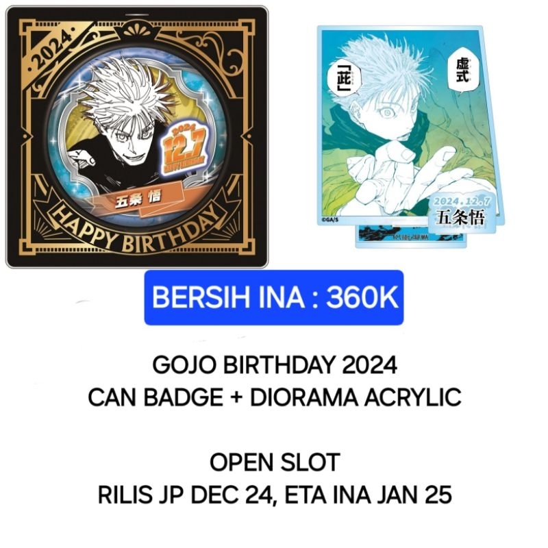 Jual (PRE-ORDER) OPEN SLOT GOJO Satoru birthday diorama acrylic can ...