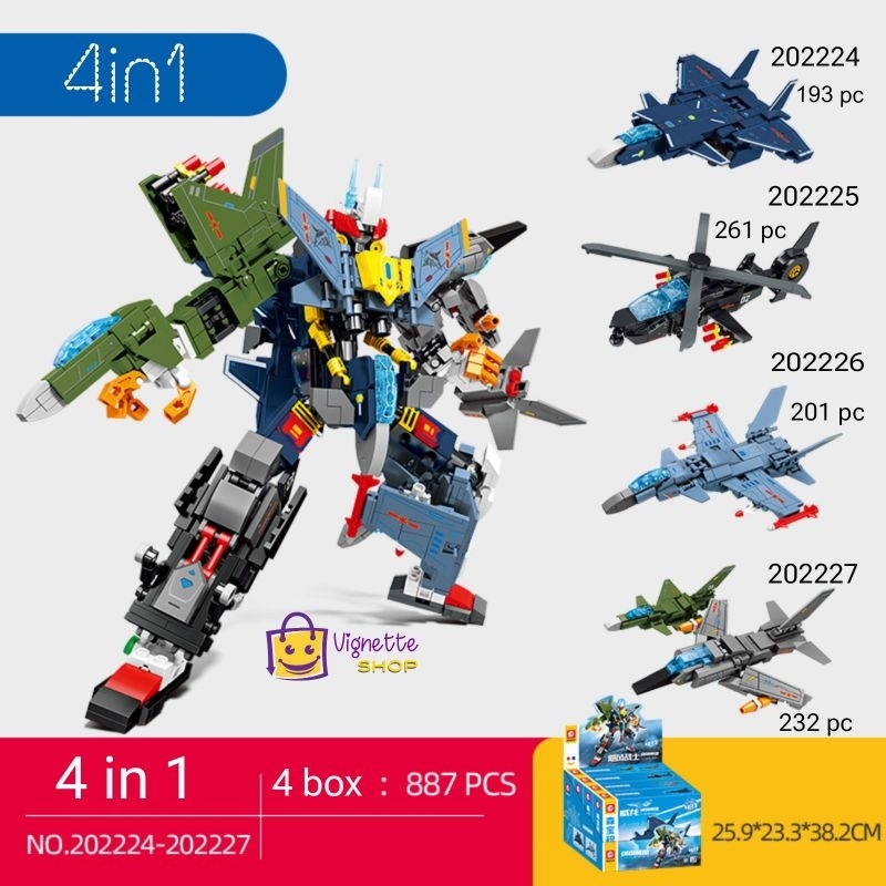 Jual Sembo Block Mainan Balok Susun Pesawat Helicopter Helikopter Blok ...