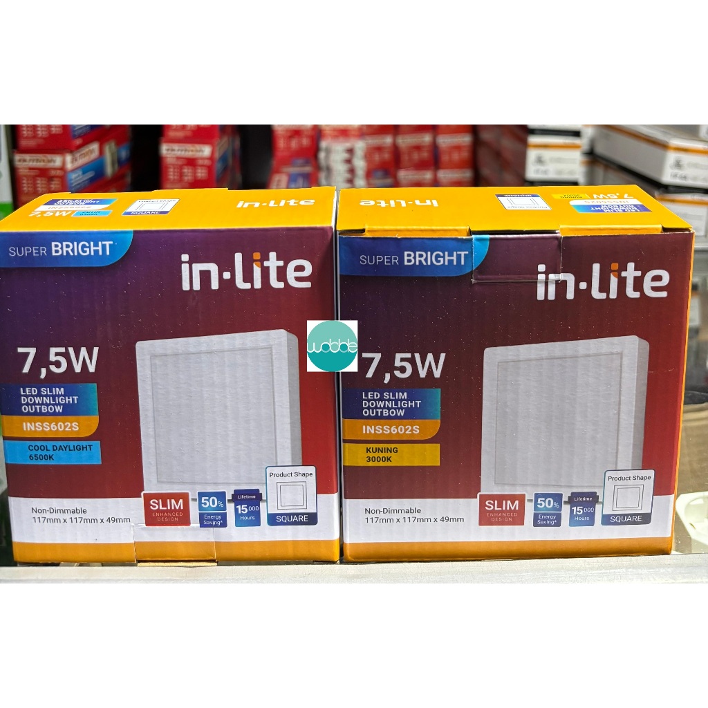 Jual INSS602S LAMPU IN LITE LED PANEL COB SLIM KOTAK OUTBOW 7,5W 12W ...