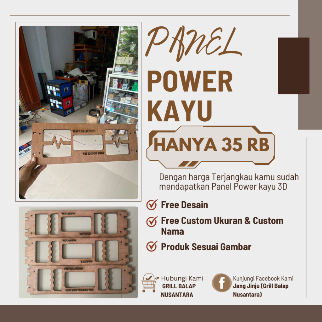 Jual PANEL KAYU POWER CUSTOM | Shopee Indonesia