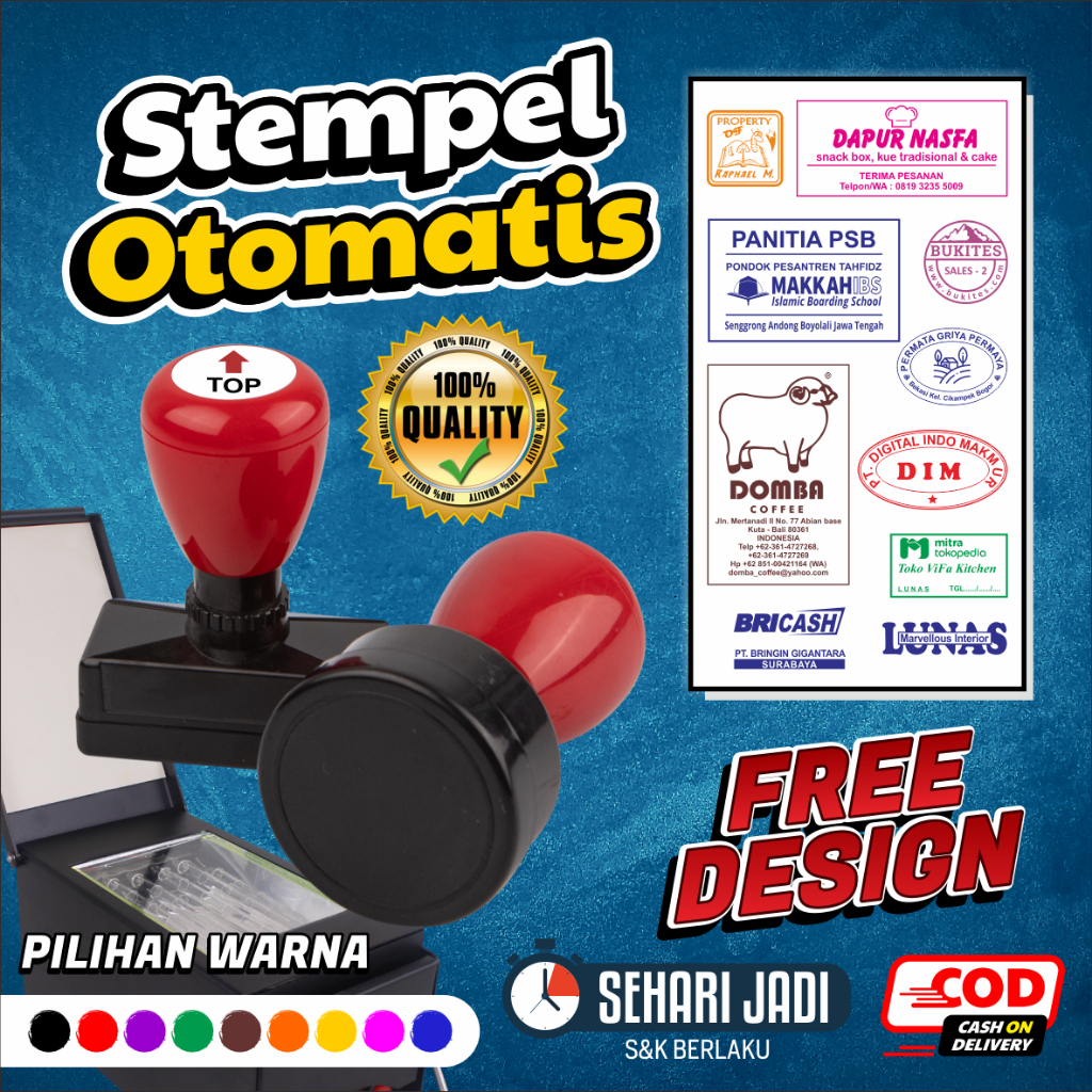 Jual Stempel Otomatis / Stempel Flash / Stempel Toko / Stempel Nama ...