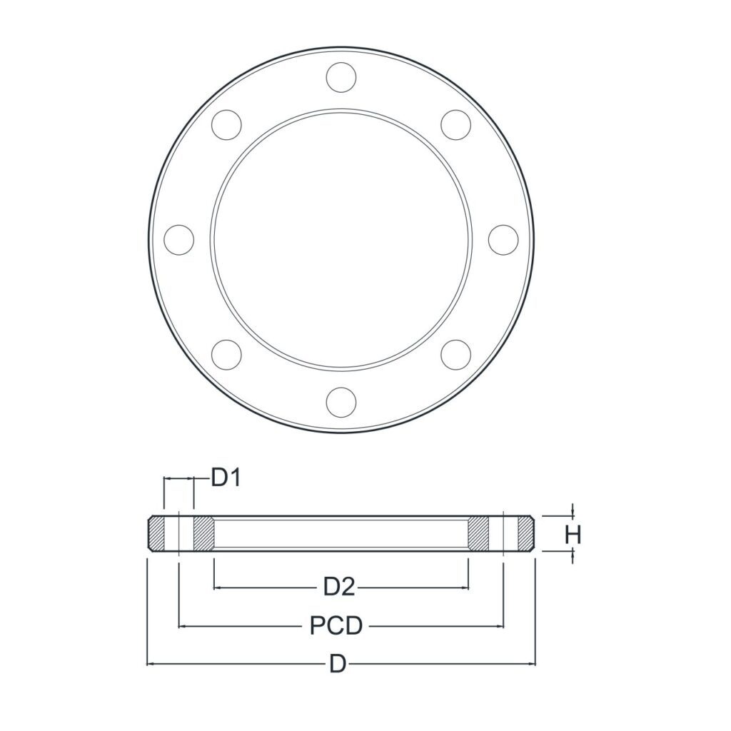 Jual Mild Steel Flange Injection Butt Fusion PN 10 450mm ~ 18