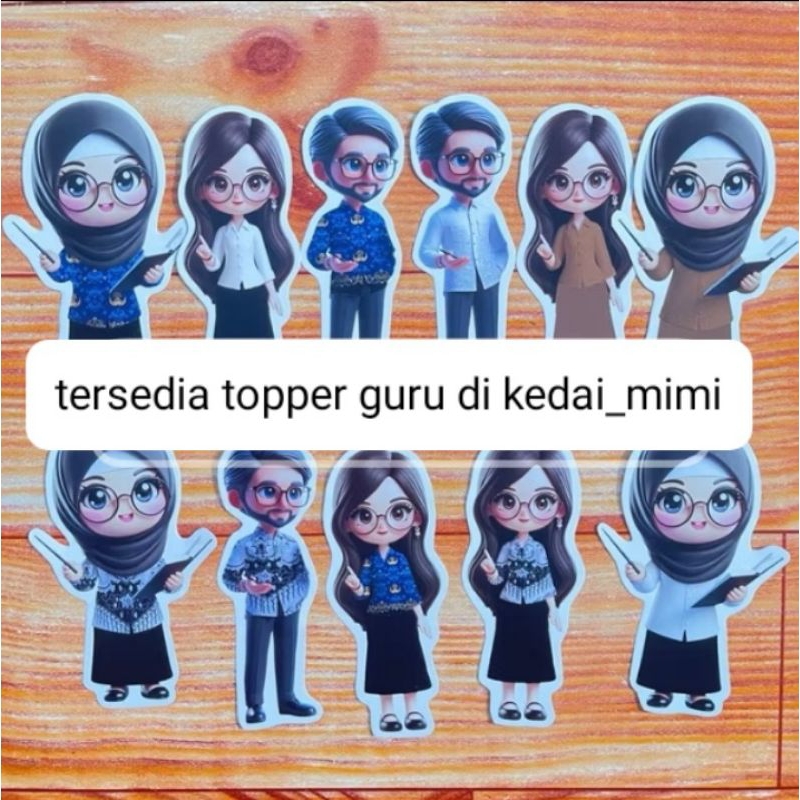 Jual Topper guru 3D atau klasik isi 9 buah random | Shopee Indonesia