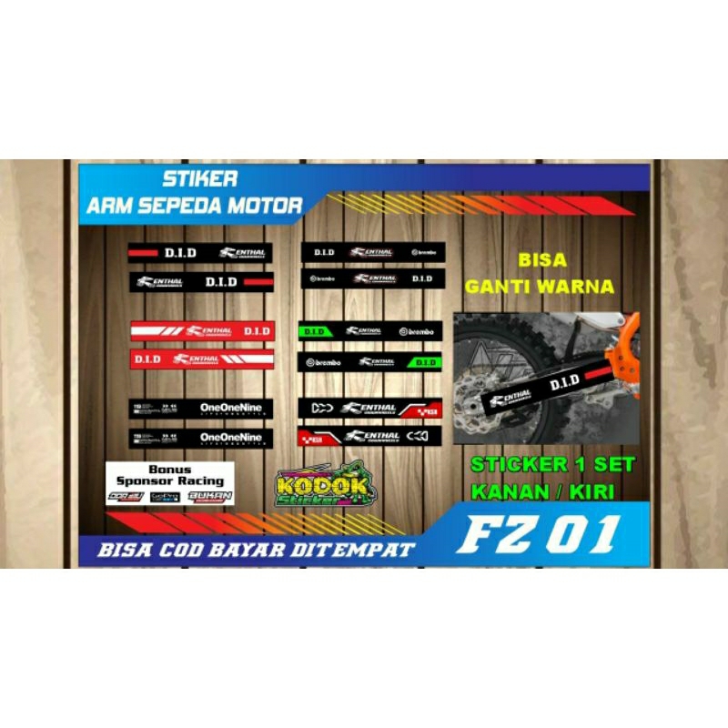 Jual Stiker swing arm variasi warna arm honda CRF KLX DTRAKER KLX LAMA ...