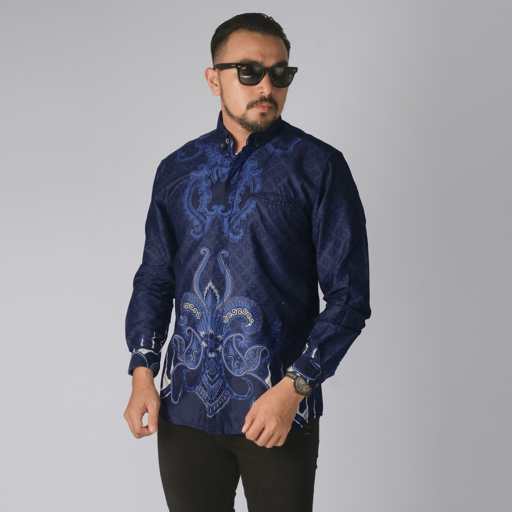 Jual DGM Kemeja Batik Pria Panjang Lapis Furing Premium Batik Puring ...
