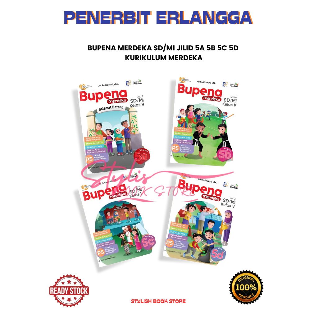 Jual BUPENA MERDEKA SD/MI JILID 5A 5B 5C 5D KM KURIKULUM MERDEKA ...