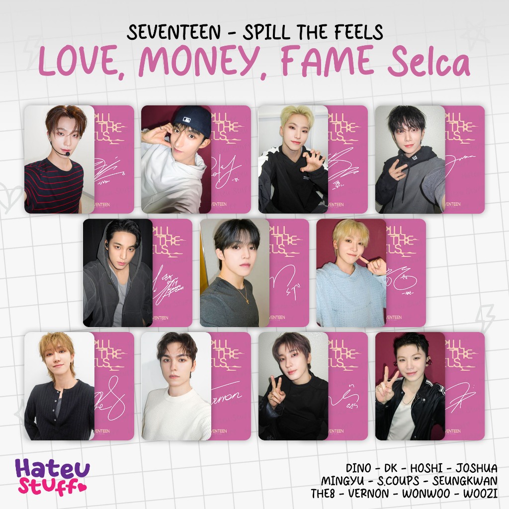Jual Seventeen Unofficial Photocard SPILL THE FEELS + Love, Money