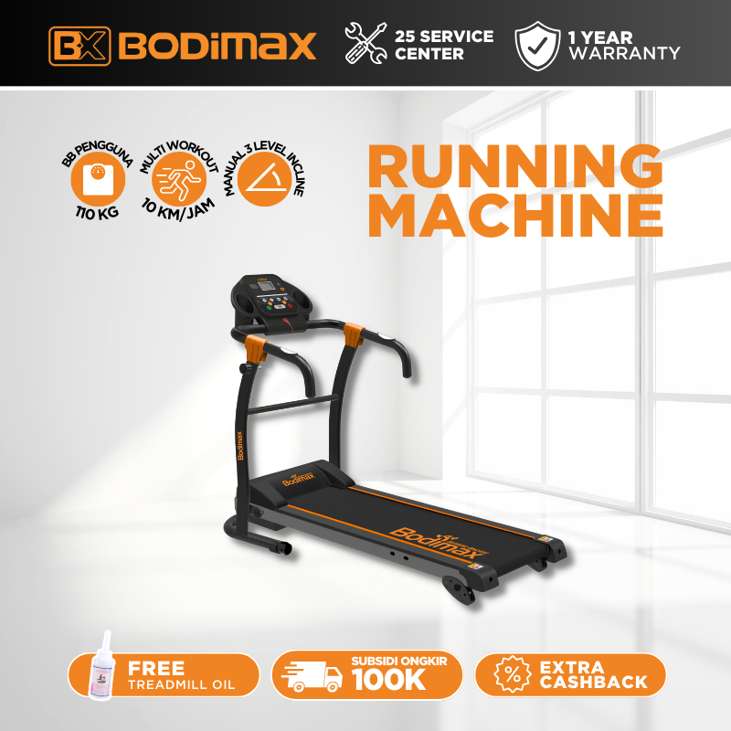 Bodimax running machine black sale