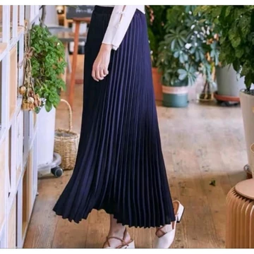 Rok Plisket Wanita Jumbo Bahan Casebo Muat Bb 95 Kg Premium
