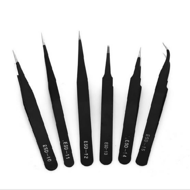 Jual Pinset Kecil Tweezer Bengkok Lurus Lancip ESD-15 ESD-13 ESD-12 ...