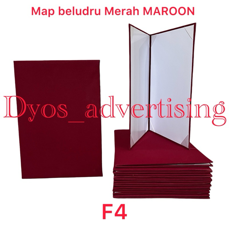 Jual Map beludru (merah maroon) map upacara map kantor map sekolah F4 ...