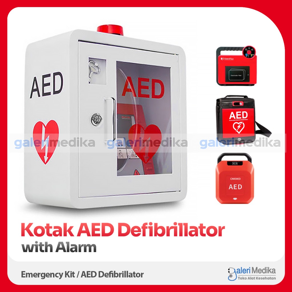 Jual Box Cabinet Kotak AED Defibrillator with Alarm Emergency Kit ...