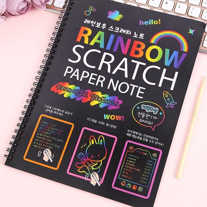 Jual Pilihan Buku Magic Scratch Note Warna Warni Menggambar ukuran 19 x ...