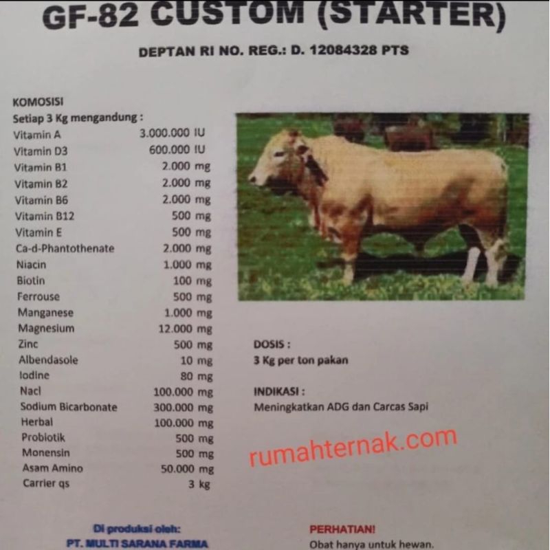 Jual Premix Sapi Potong GF-82 custom (STATTER) 25 kg | Shopee Indonesia