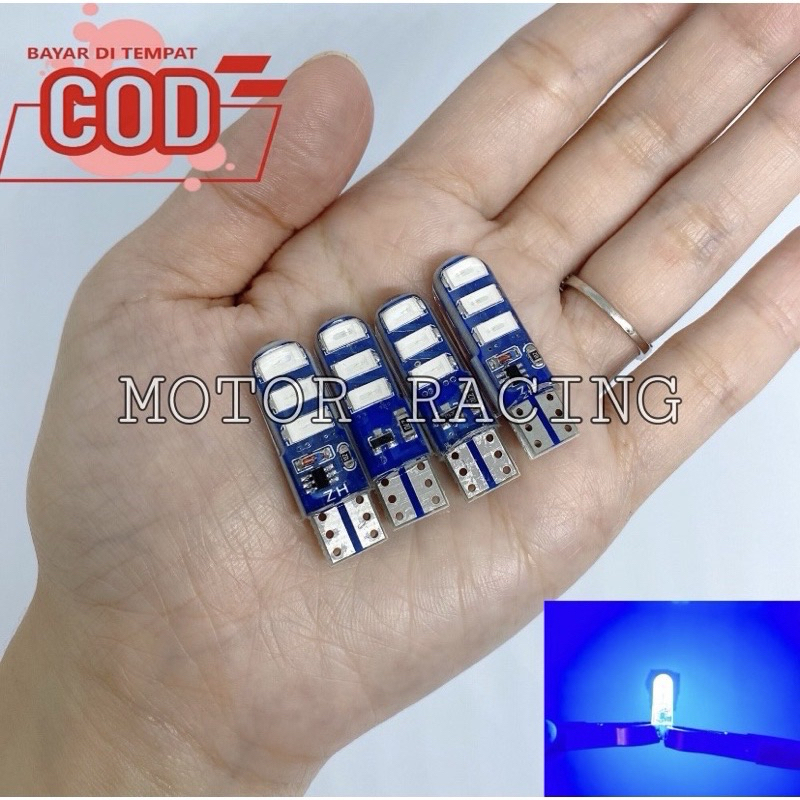 Jual COD 4 PCS Lampu Sen Jelly Kedip LED T10 6 Mata / Paket Bohlam ...