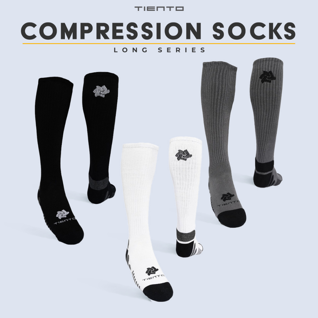 Jual Tiento Long Compression Socks To Go Kaos Kaki Olahraga Ketat ...