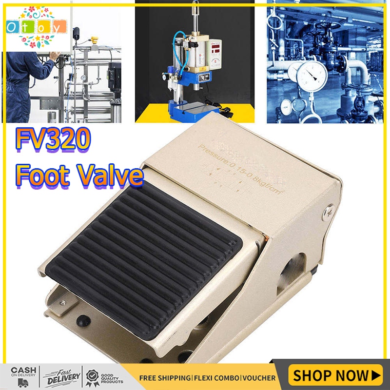 Jual FV320 Foot Valve Pneumatic Foot Pedal Switch Angin Valve Cylinder ...