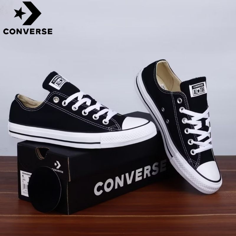 SEPATU Converse AllStar Chuck Taylor Sepatu Sneakers Sepatu Pria SEPATU SEKOLAH SEPATU CASUAL FULL BLACK Sepatu Hitam Putih