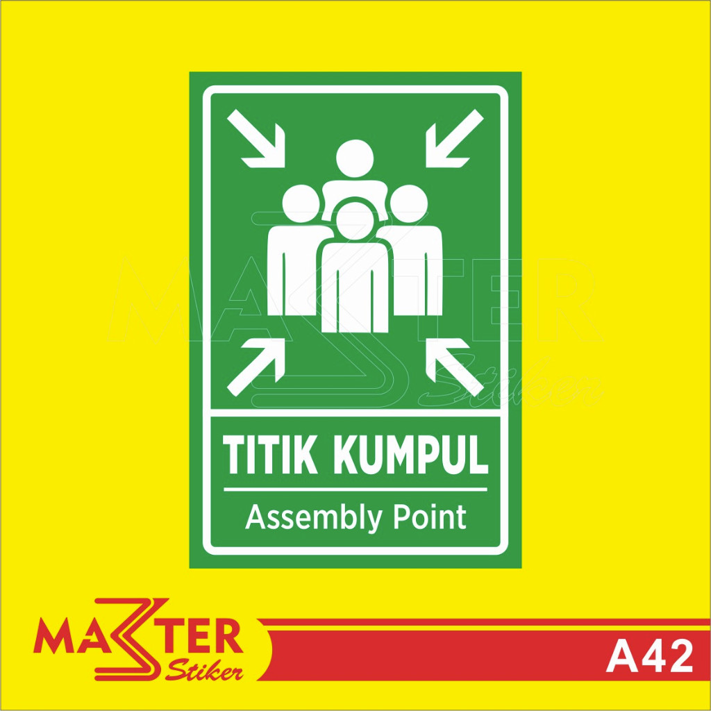 Jual A42 - Acrylic Sign, Stiker Akrilik Titik Kumpul, Titik Berkumpul ...