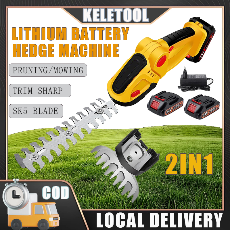 Jual Alat Potong Rumput Elektrik Mesin Hegdetrimmer Pemotong Cordless ...