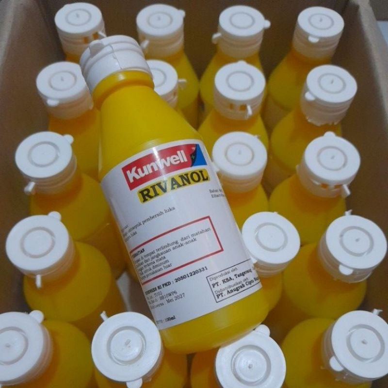 Jual Rivanol 100ml kunwell cairan pembersih luka akibat infeksi bakteri ...