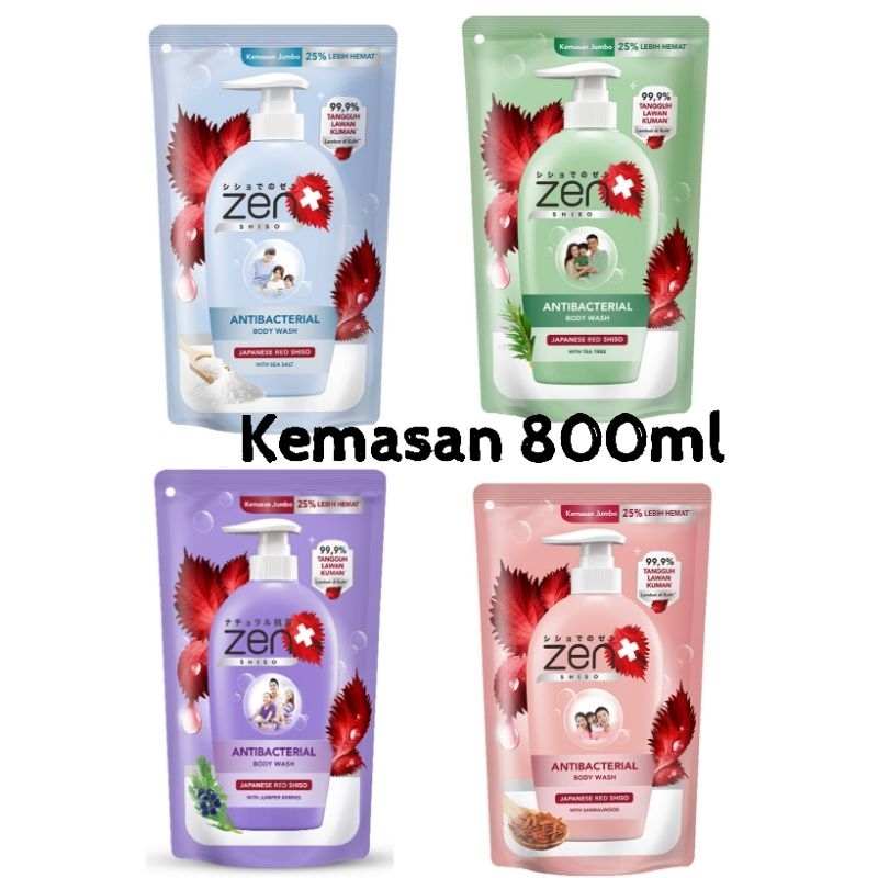 Jual Zen Body Wash Refill kemasan 800 ml | Shopee Indonesia