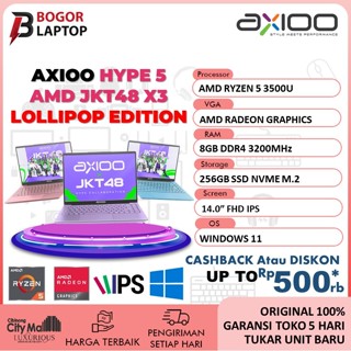 Jual Axioo Hype 5 AMD X3 Ryzen 5-3500U 8GB 256GB 14" FHD IPS Lollipop ...