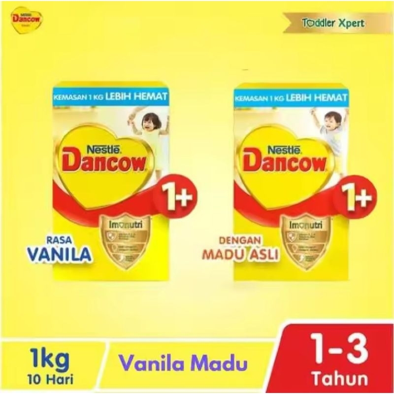 Jual DANCOW 1+ VANILLA/MADU 1kg NESTLE | Shopee Indonesia