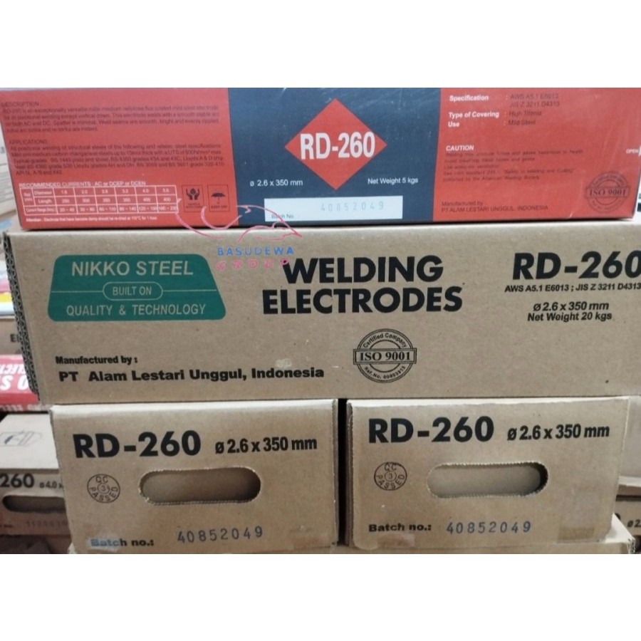 Jual KAWAT LAS RD-260 2.6mm x 350mm (5KG) / KAWAT LAS RD 260 2.6mm PER ...