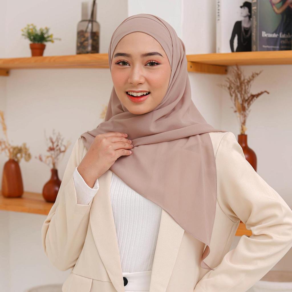 Hijaberies Olivia Square Instan Hijab Segiempat Instan Bandana Oval Malay