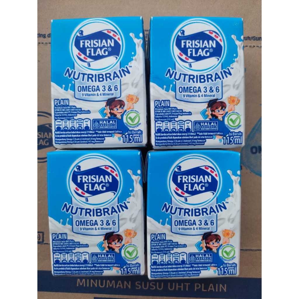 Jual Frisian Flag UHT Plain Full Cream ( 115ml x 4 ) | Shopee Indonesia