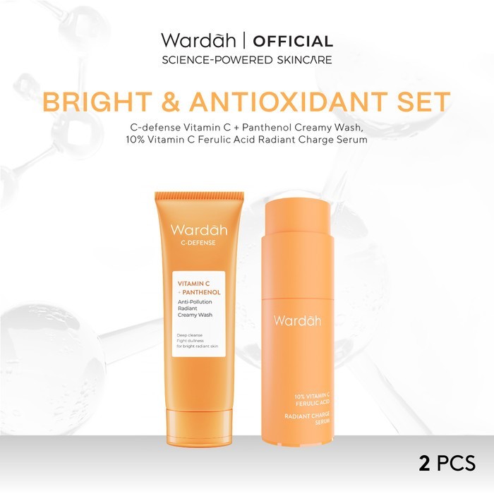 Wardah [2 pcs] Paket Skincare Advanced Solusi Masalah Kulit Mix Series - Face Wash Serum