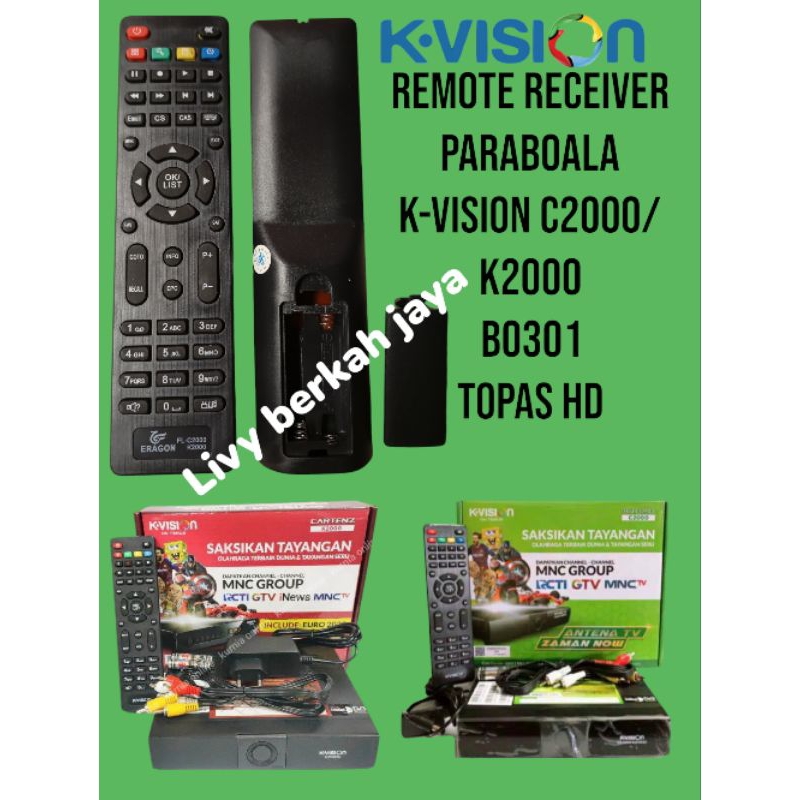 Jual REMOTE REMOT K-VISION C2000/ K2000/KVISION BROMO PARABOLA RECEIVER ...