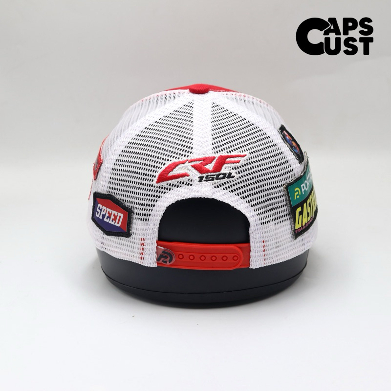 Jual CAPS - TOPI BASEBALL RACING PREMIUM RED & WHITE | Shopee Indonesia