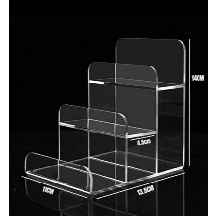 Jual stand display akrilik rak display multi fungsi 3tingkat | Shopee ...