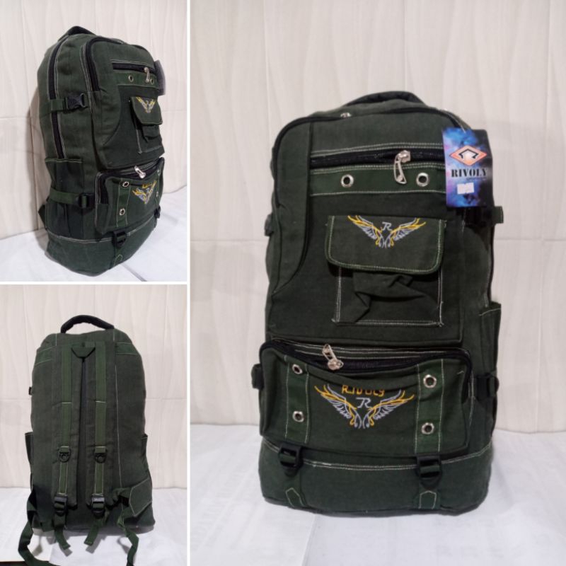 Jual tas ransel Rivoly hijau ukuran jumbo / tas Ransel gunung | Shopee ...