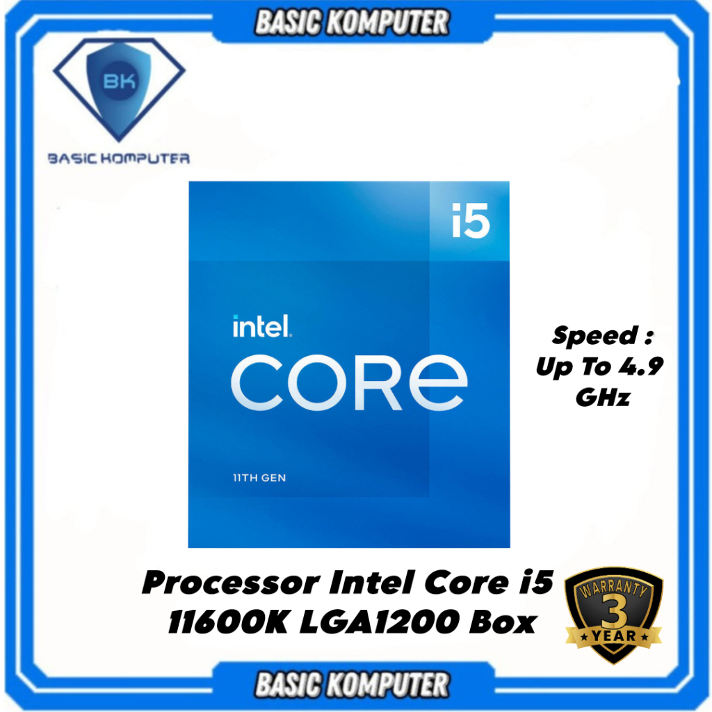Jual PROCESSOR INTEL CORE i5 11600K BOX SOCKET 1200 GARANSI 3 TAHUN ...